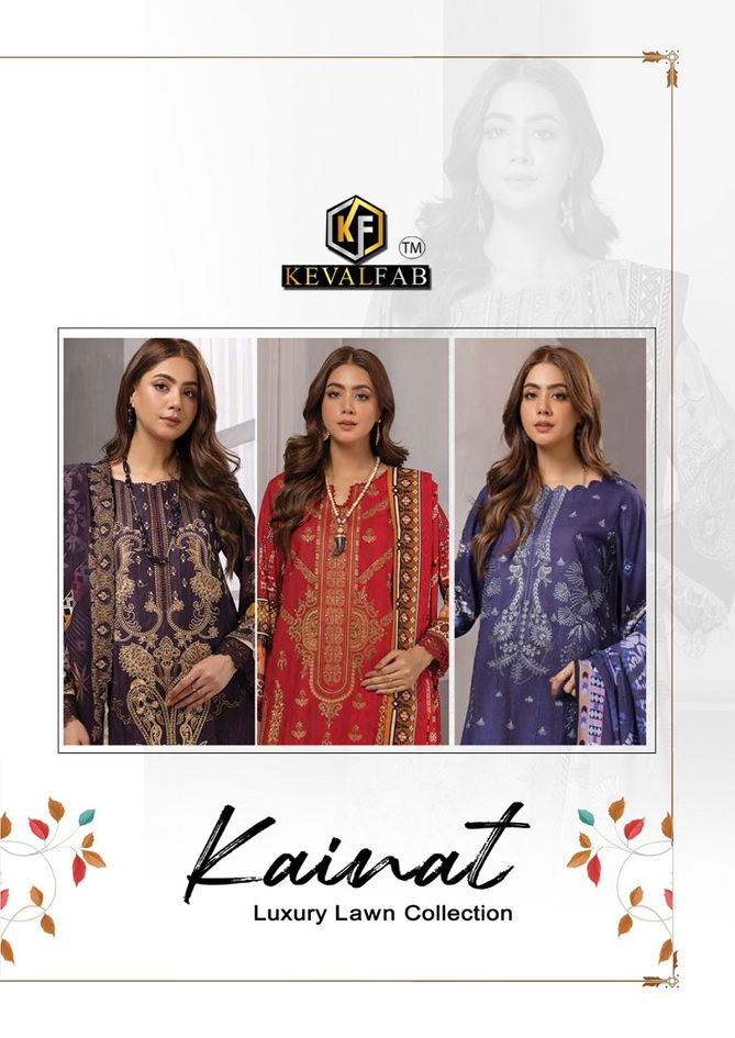 Kainnat Vol 10 By Keval Lawn Cotton Pakistani Dress Material Wholesale Online